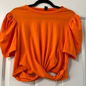 SHEIN Orange Short Sleeve Top